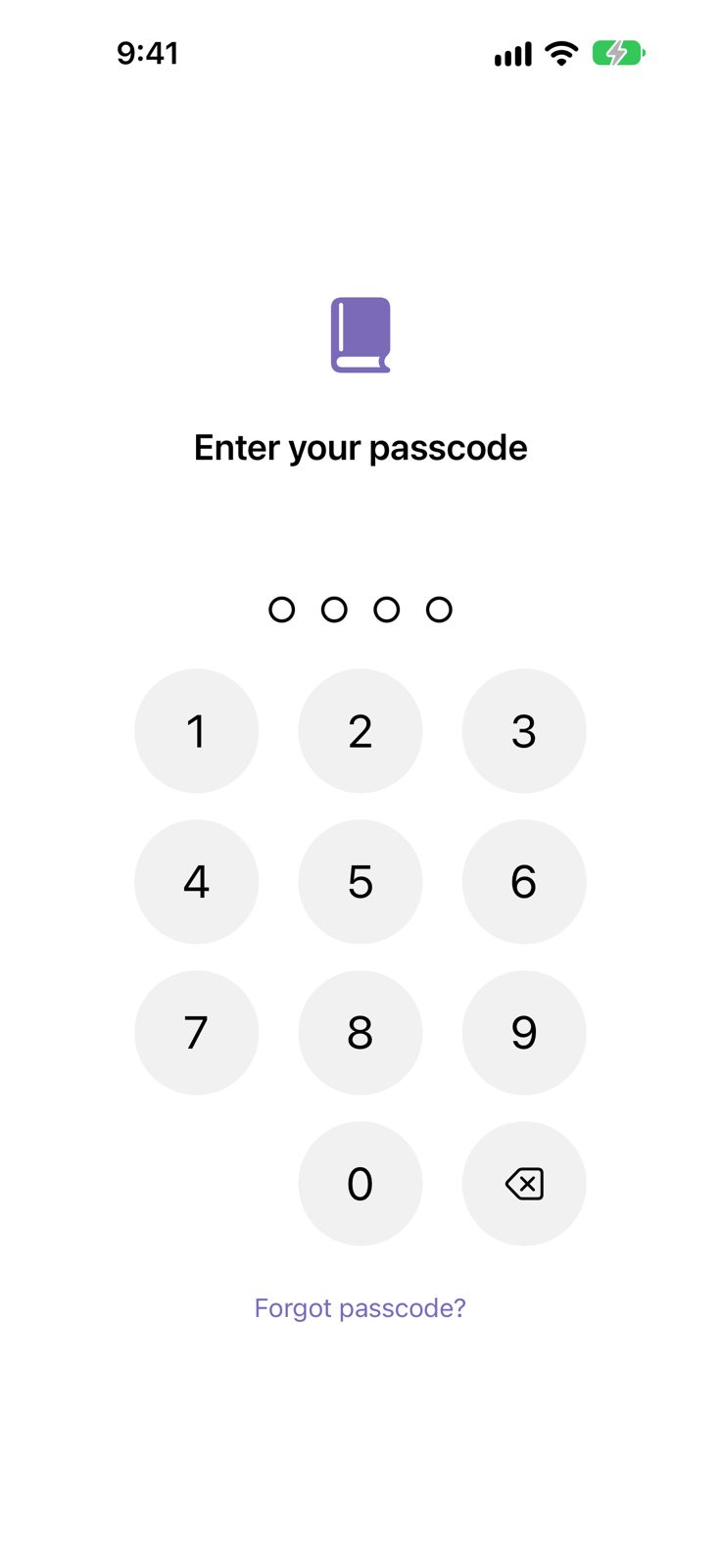 The passcode lock